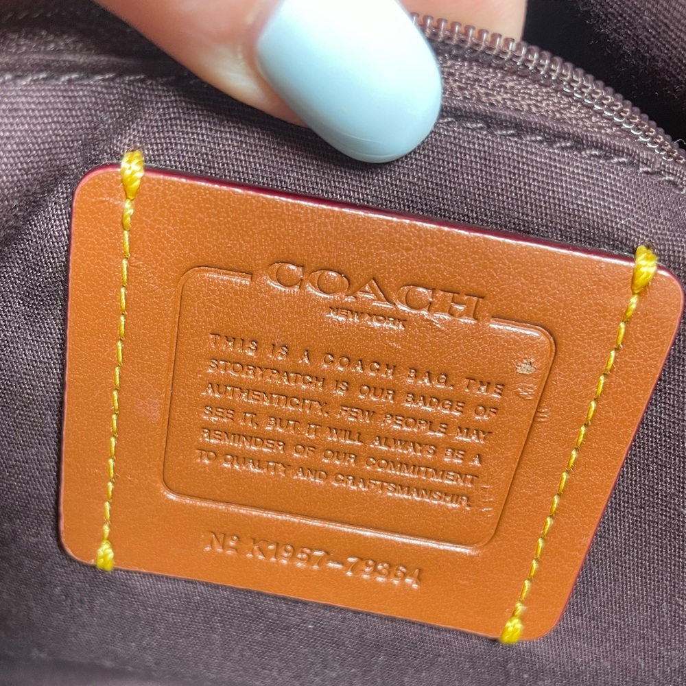 Coach Elise Satchel in Signature Tan Jacquard & Red Apple 🍎 - Picture 12 of 17
